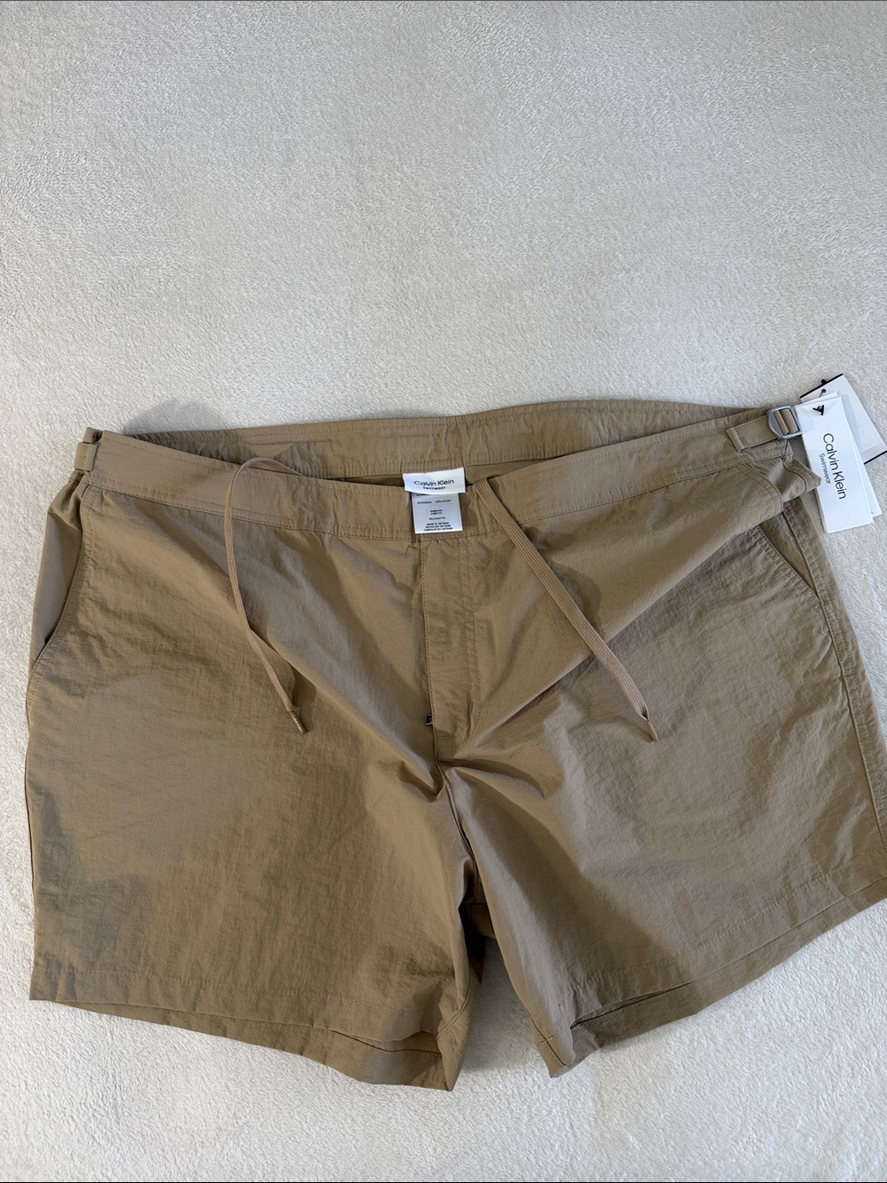 Calvin Klein Men's Tan Swim Trunks